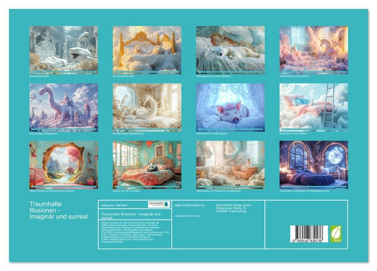 Produktbild: Traumhafte Illusionen - Imagin&auml;r und surreal (hochwertiger Premium Wandkalender 2026 DIN A2 quer), Kunstdruck in Hochglanz