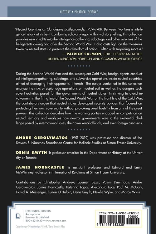 Produktbild: Neutral Countries as Clandestine Battlegrounds, 1939-1968