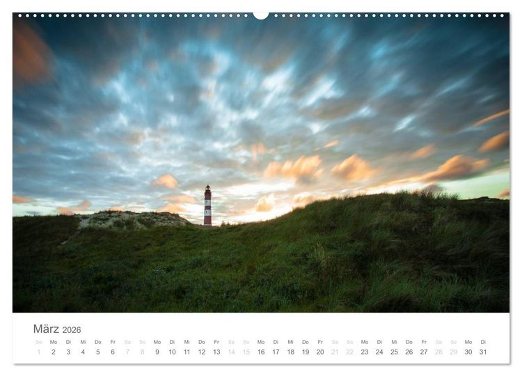 Produktbild: Amrum - Nordseeinsel im Wechsel der Gezeiten (hochwertiger Premium Wandkalender 2026 DIN A2 quer), Kunstdruck in Hochglanz