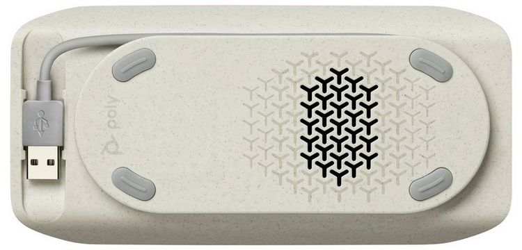 Produktbild: HP Poly Sync 10 Konferenztelefon Ger&auml;uschreduzierung, Geeignet f&uuml;r z.B. Microsoft Teams, Zoom, Freisprechen Schwarz, Silber