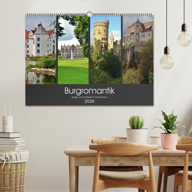 Produktbild: Burgromantik Burgen und Schl&ouml;sser in Deutschland (Wandkalender 2026 DIN A2 quer), CALVENDO Monatskalender