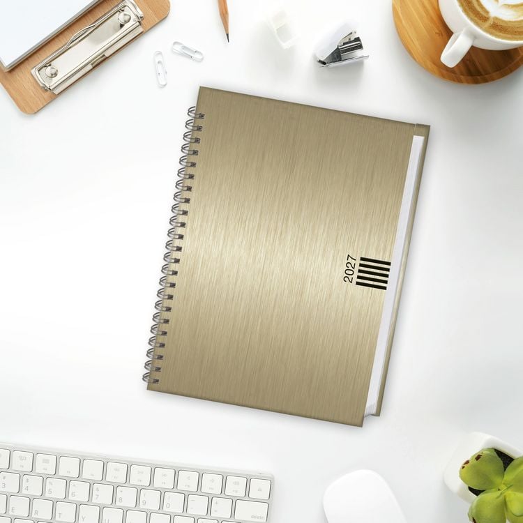 Produktbild: Wochen-Cheftimer A5, Alu gold 2027