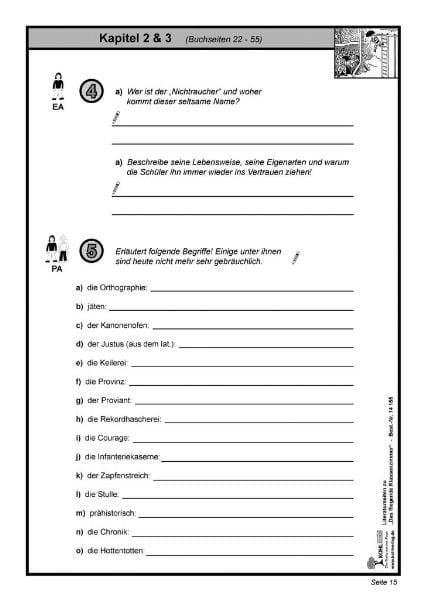 Produktbild: Das fliegende Klassenzimmer - Literaturseiten