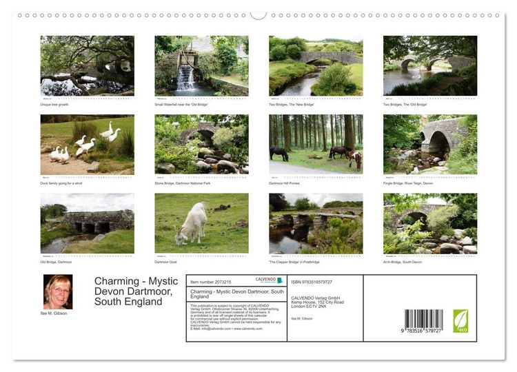 Produktbild: Charming - Mystic Devon Dartmoor, South England (High Quality Premium Wall Calendar 2026 DIN A2 landscape),CALVENDO 12 Month Wall Calendar
