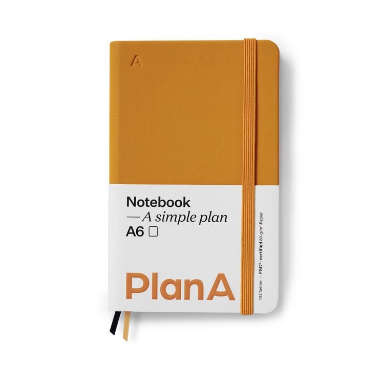 Produktbild: Notizbuch A6 Hardcover Blanko Mandarin Orange
