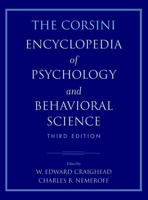Produktbild: The Corsini Encyclopedia of Psychology and Behavioral Science, 4 Volume Set