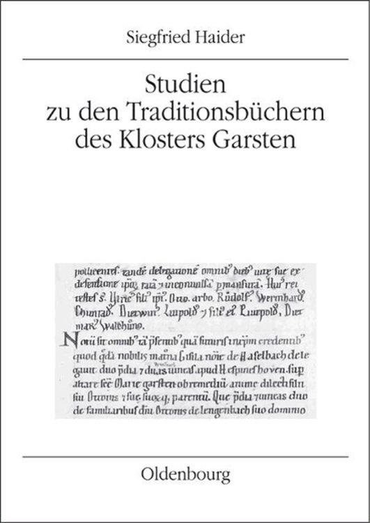 Produktbild: Studien zu den Traditionsbüchern des Klosters Garsten