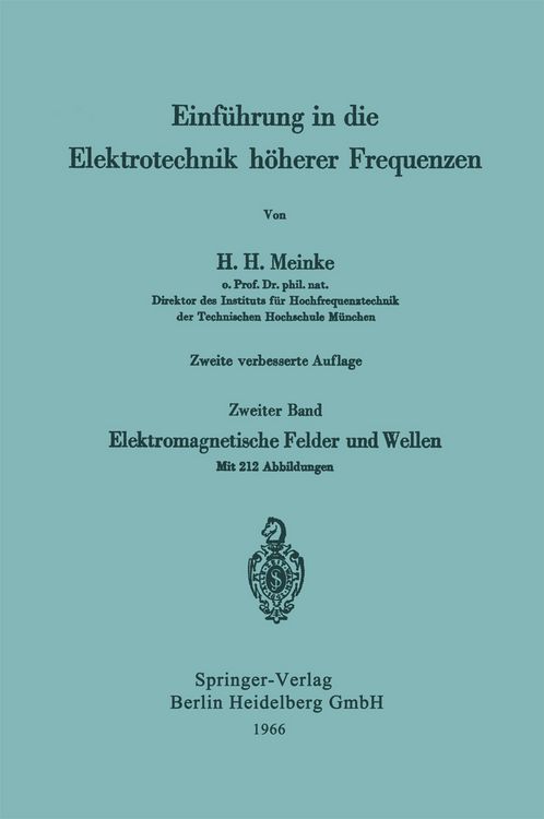 Produktbild: Einf&uuml;hrung in die Elektrotechnik h&ouml;herer Frequenzen