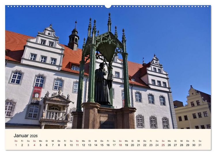 Produktbild: Lutherstadt Wittenberg - Stadt der Reformation (Wandkalender 2026 DIN A2 quer), CALVENDO Monatskalender