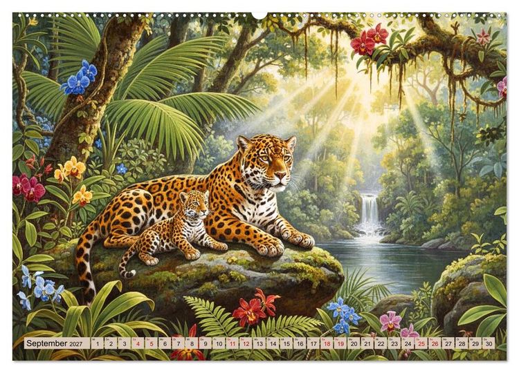 Produktbild: S&uuml;damerikas Tiere wie aus alten B&uuml;chern (hochwertiger Premium Wandkalender 2027 DIN A2 quer), Kunstdruck in Hochglanz