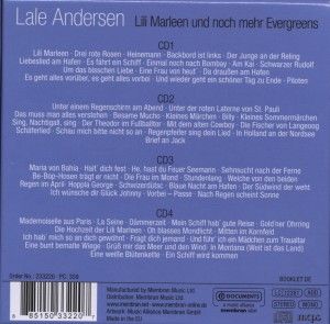 Produktbild: Lili Marleen und noch mehr Evergreens, 4 Audio-CDs