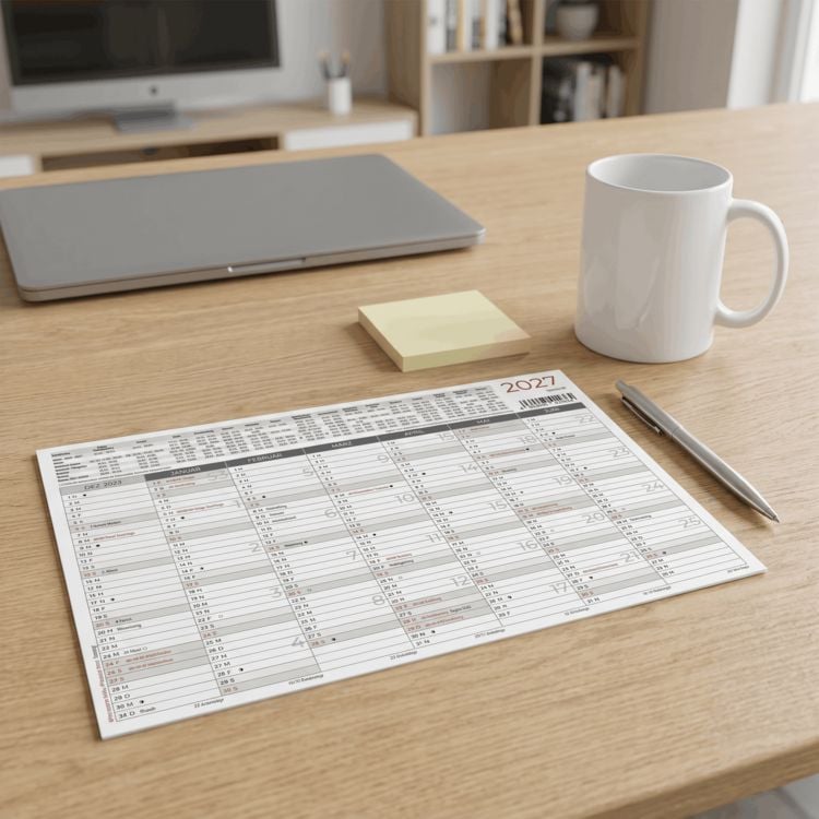 Produktbild: Tafelkalender A5 beidseitig 2027