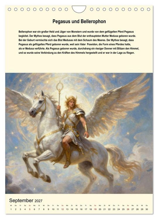 Produktbild: Helden der griechischen Mythologie (Wandkalender 2027 DIN A4 hoch), CALVENDO Monatskalender