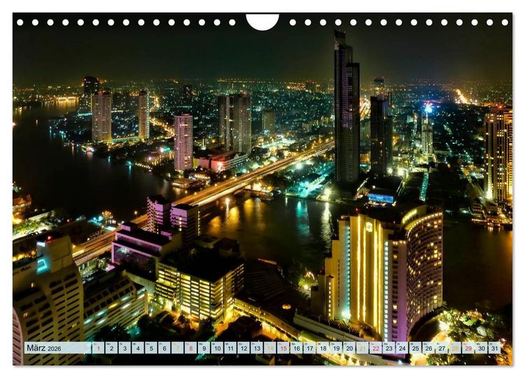 Produktbild: Bangkok - K&ouml;nigreich Thailand (Wandkalender 2026 DIN A4 quer), CALVENDO Monatskalender