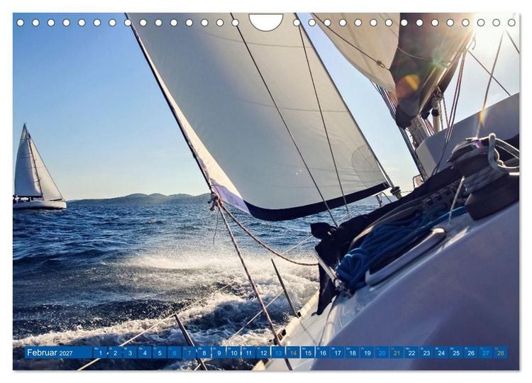Produktbild: SEGELN - unterwegs mit dem Wind (Wandkalender 2027 DIN A4 quer), CALVENDO Monatskalender