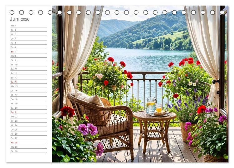 Produktbild: Zuhause im Augenblick - Lieblingspl&auml;tze zum Innehalten (Tischkalender 2026 DIN A5 quer), CALVENDO Monatskalender
