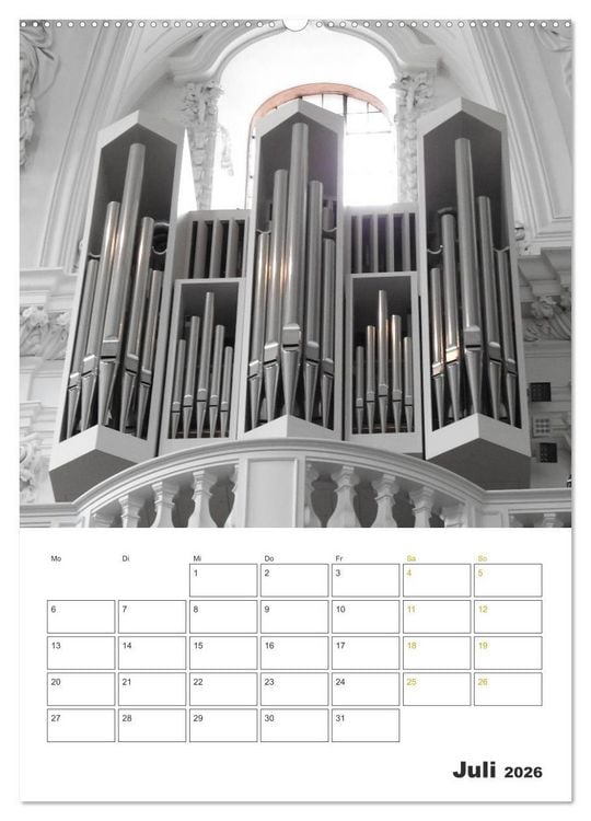 Produktbild: Orgeln zum Verlieben! (hochwertiger Premium Wandkalender 2026 DIN A2 hoch), Kunstdruck in Hochglanz
