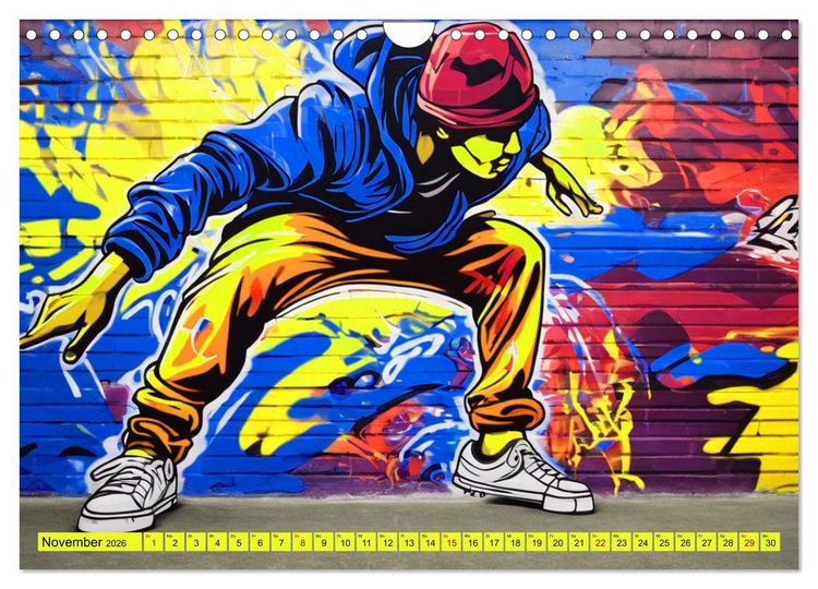 Produktbild: Lebensart Hip Hop (Wandkalender 2026 DIN A4 quer), CALVENDO Monatskalender