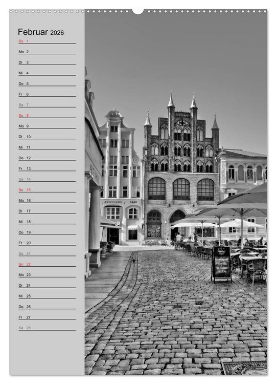 Produktbild: Stralsund. Ein Hauch l&auml;ngst vergangener Zeiten (Wandkalender 2026 DIN A2 hoch), CALVENDO Monatskalender
