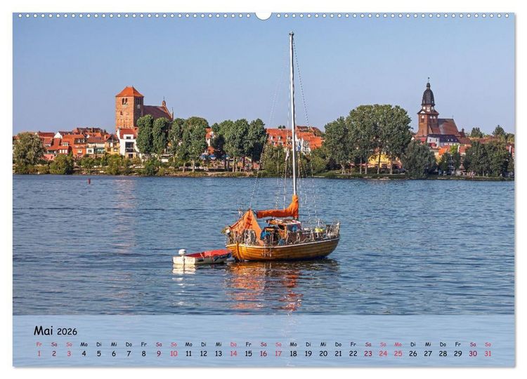 Produktbild: Zwischen See und Himmel - Waren (M&uuml;ritz) im Wandel der Jahreszeiten (Wandkalender 2026 DIN A2 quer), CALVENDO Monatskalender