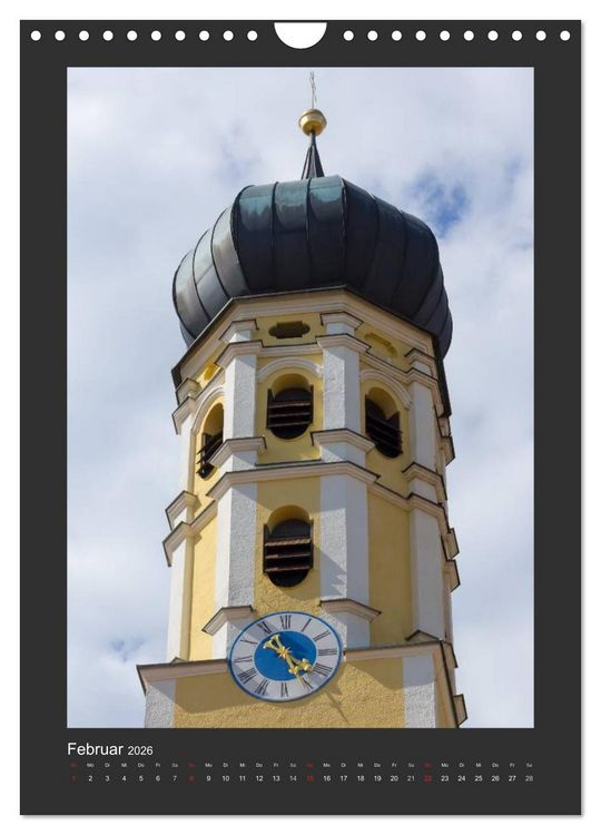 Produktbild: Kircht&uuml;rme im Landkreis F&uuml;rstenfeldbruck (Wandkalender 2026 DIN A4 hoch), CALVENDO Monatskalender