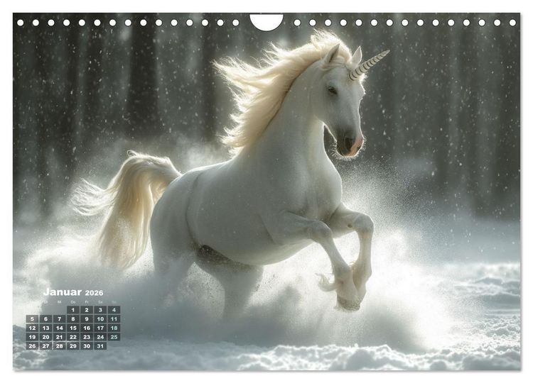 Produktbild: Fliegende M&auml;hnen und Sternenstaub - Ein zauberhafter Jahresbegleiter (Wandkalender 2026 DIN A4 quer), CALVENDO Monatskalender