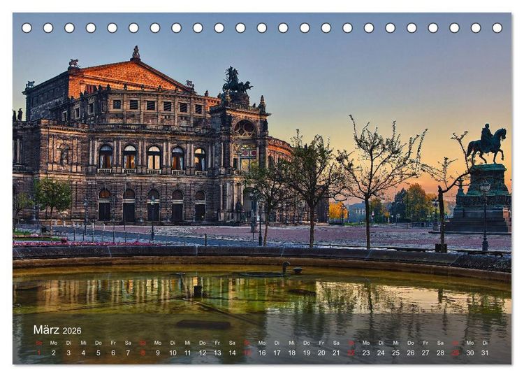 Produktbild: Dresden Bilder 2026 (Tischkalender 2026 DIN A5 quer), CALVENDO Monatskalender