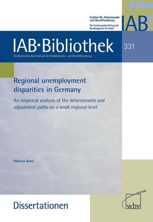 Produktbild: Regional unemployment disparities in Germany