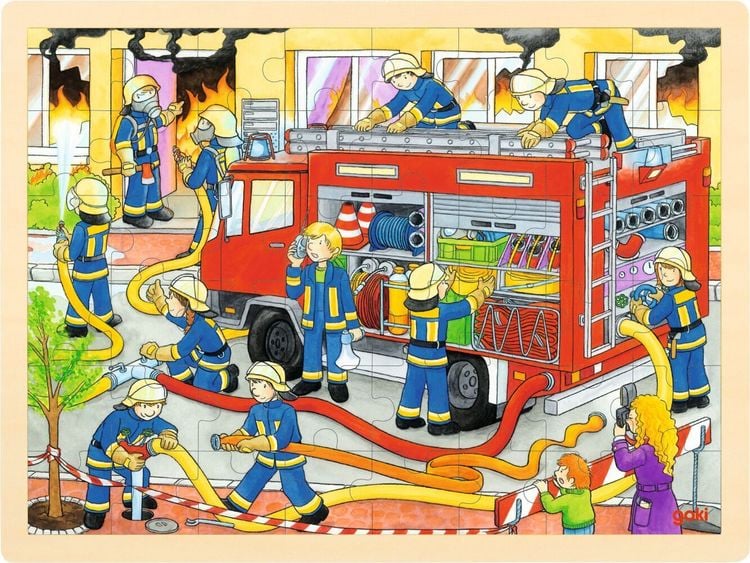 Produktbild: Einlegepuzzle Feuerwehreinsatz