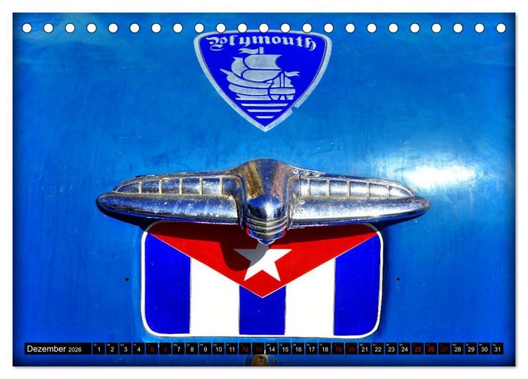 Produktbild: PLYMOUTH '50 - Ein US-Oldtimer in Havanna (Tischkalender 2026 DIN A5 quer), CALVENDO Monatskalender