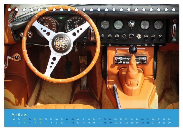 Produktbild: Jaguar E-Type Memorial (Tischkalender 2026 DIN A5 quer), CALVENDO Monatskalender