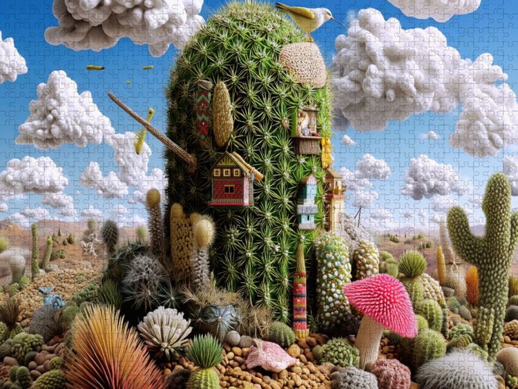 Produktbild: CALVENDO Puzzle Hoch hinaus im Kaktusturm | 1000 Teile Lege-Gr&ouml;&szlig;e 64x48cm Foto-Puzzle f&uuml;r gl&uuml;ckliche Stunden