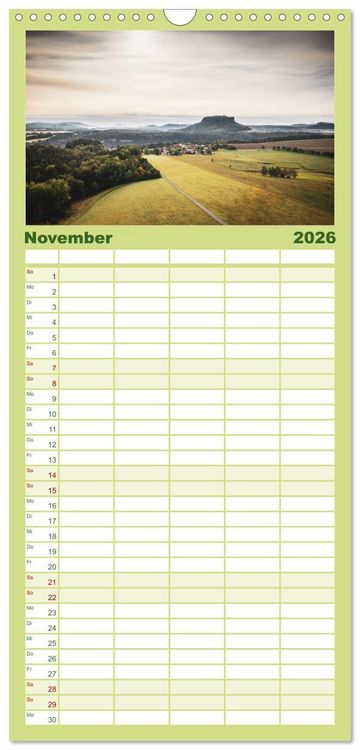 Produktbild: Familienplaner 2026 - Mystischer Malerweg mit 5 Spalten (Wandkalender, 21 x 45 cm) CALVENDO