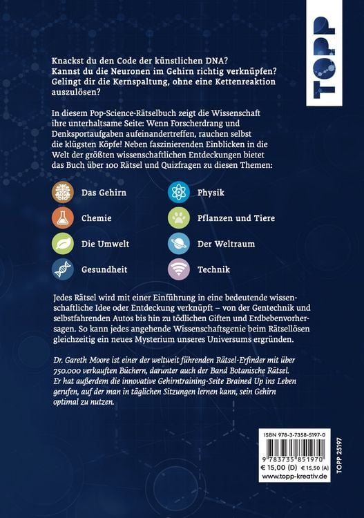 Produktbild: Das Wissenschafts-R&auml;tselbuch &ndash; &Uuml;ber 100 R&auml;tsel aus dem Pop-Science-Labor