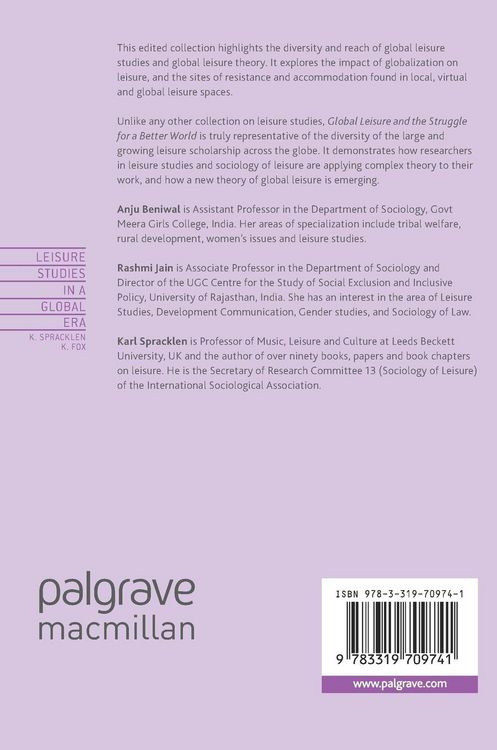 Produktbild: Global Leisure and the Struggle for a Better World