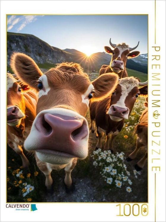 Produktbild: CALVENDO Puzzle K&uuml;he | 1000 Teile Lege-Gr&ouml;&szlig;e 64x48cm Foto-Puzzle f&uuml;r gl&uuml;ckliche Stunden