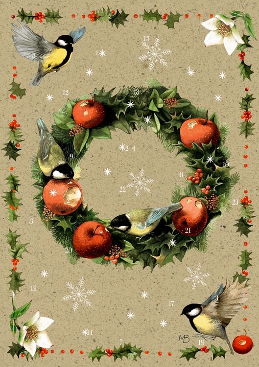Produktbild: A5-Graspapier-Adventskalender &ndash; Zauber der Winternatur