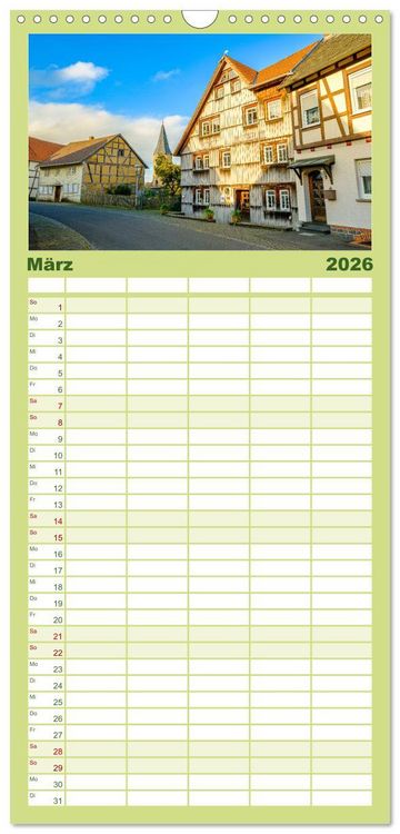 Produktbild: Familienplaner 2026 - Ein Blick auf Herbstein mit 5 Spalten (Wandkalender, 21 x 45 cm) CALVENDO