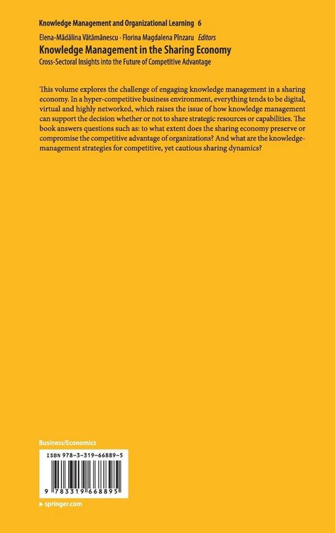 Produktbild: Knowledge Management in the Sharing Economy