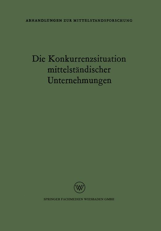 Produktbild: Die Konkurrenzsituation mittelst&auml;ndischer Unternehmungen