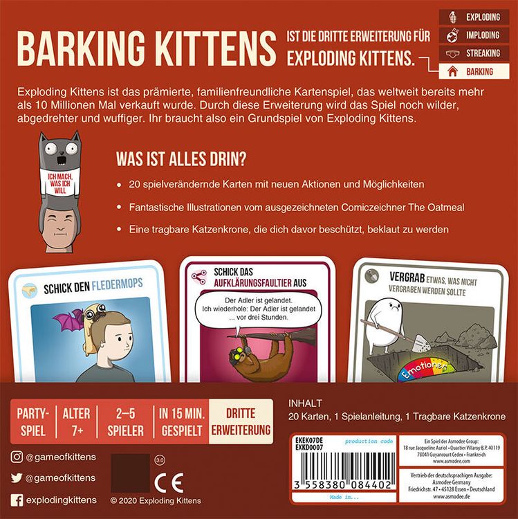 Exploding Kittens-Barking Kittens