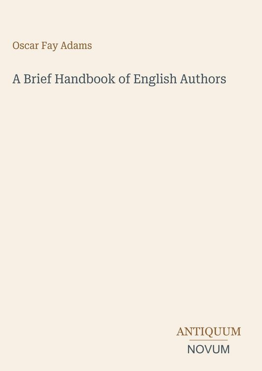 Produktbild: A Brief Handbook of English Authors