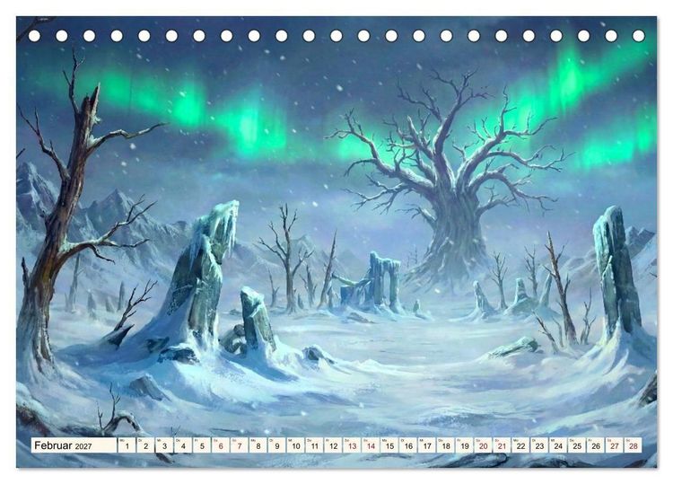 Produktbild: Welten der Literatur - Zw&ouml;lf Zust&auml;nde des Imagin&auml;ren (Tischkalender 2027 DIN A5 quer), CALVENDO Monatskalender