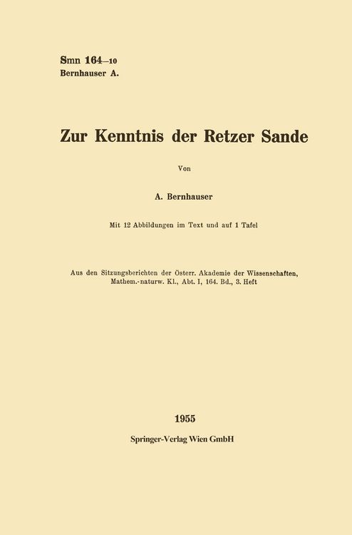 Produktbild: Zur Kenntnis der Retzer Sande