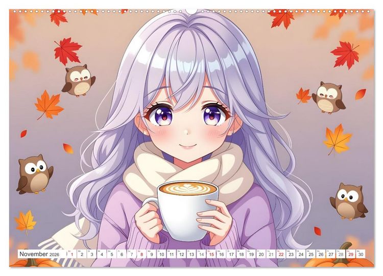 Produktbild: Kawaii Traumwelten (Wandkalender 2026 DIN A2 quer), CALVENDO Monatskalender