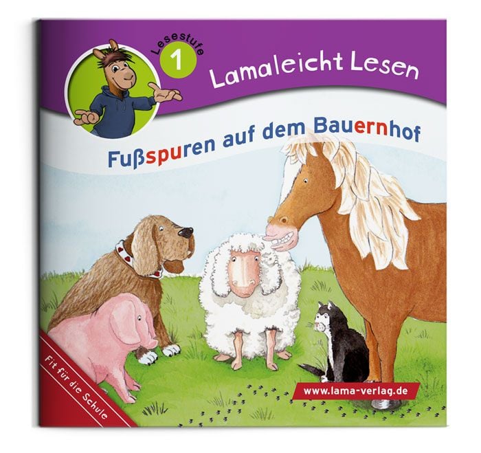 Produktbild: Lamaleicht Lesen - Fu&szlig;spuren auf dem Bauernhof