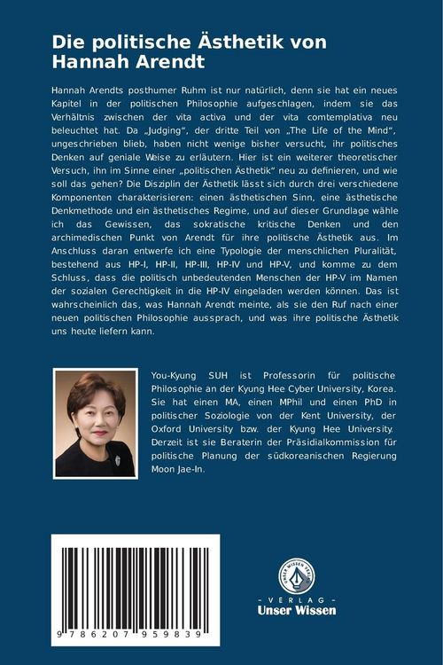 Produktbild: Die politische &Auml;sthetik von Hannah Arendt