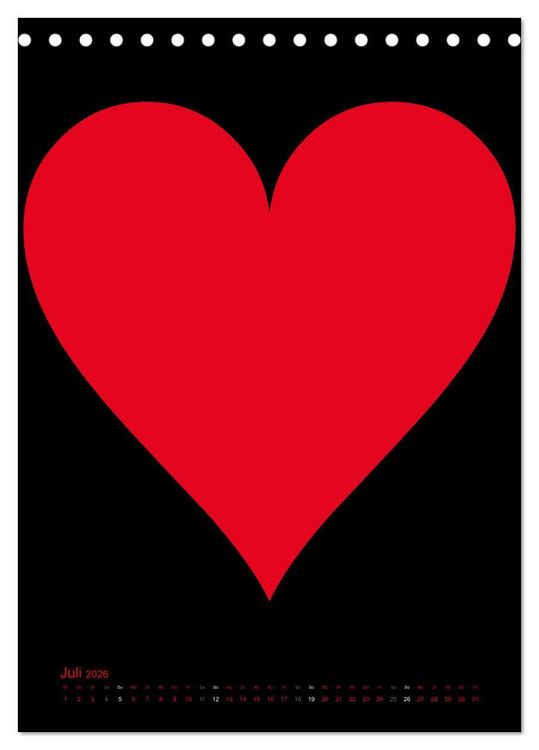 Produktbild: Foto- und Bastelkalender &bdquo;LIEBE&ldquo; in der Farbe Schwarz (Tischkalender 2026 DIN A5 hoch), CALVENDO Monatskalender