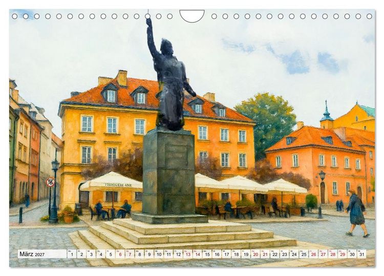 Produktbild: Warschau Impressionen - Historische Orte in leuchtenden Farben (Wandkalender 2027 DIN A4 quer), CALVENDO Monatskalender