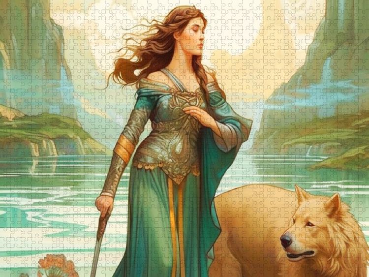 Produktbild: CALVENDO Puzzle Die Priesterin vom See | 2000 Teile Lege-Gr&ouml;&szlig;e 90x67cm Foto-Puzzle f&uuml;r gl&uuml;ckliche Stunden